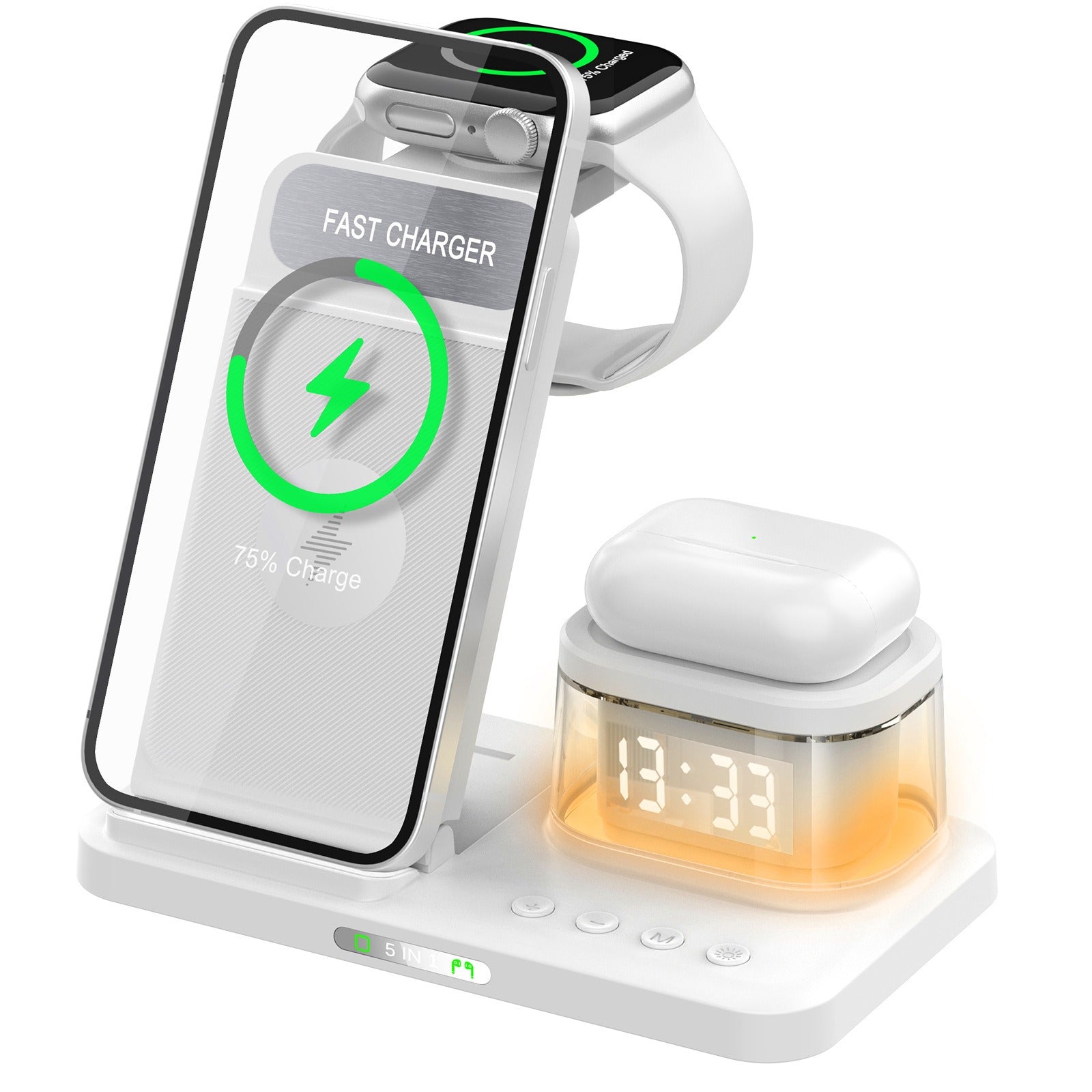 Fast charging wireless charging folding five in one wireless charging mobile phone charging